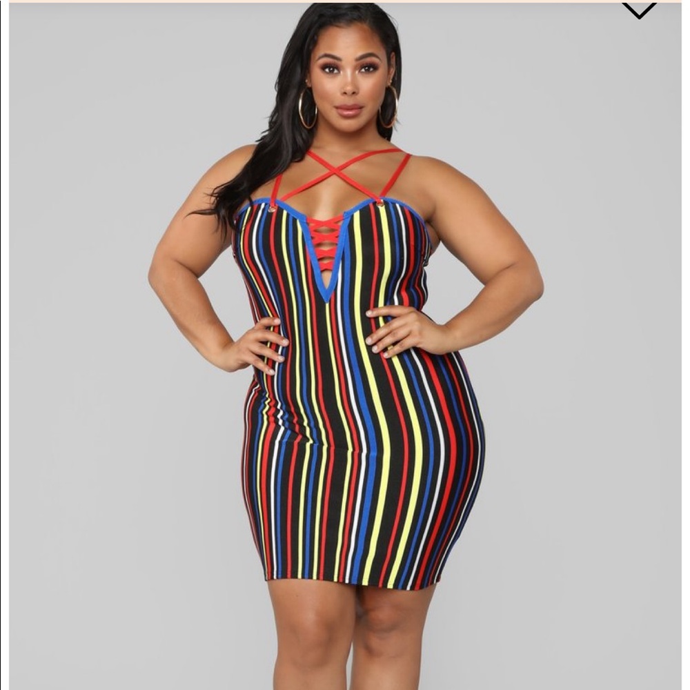 Plus size bandage dress.